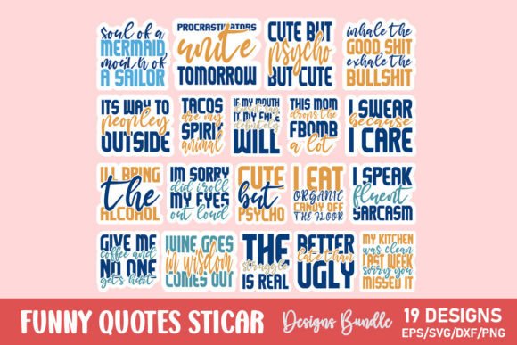 Download Funny Quotes Sticker Bundle - Premium Resources