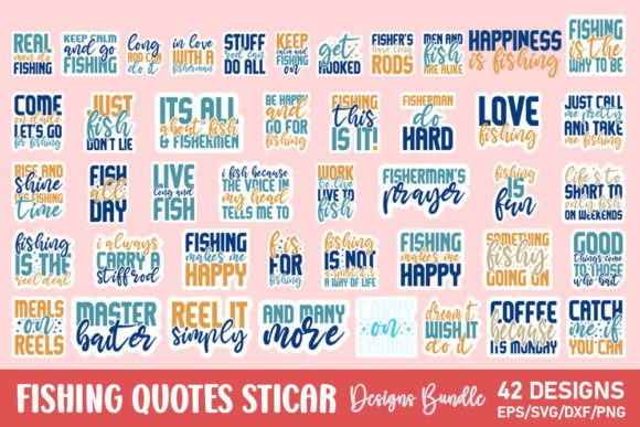 Download Fishing Quotes Sticker Bundle - Premium Resources