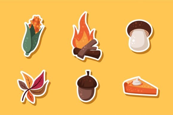 Download Set Collection of Autumn Sticker - Autumn sticker Collection